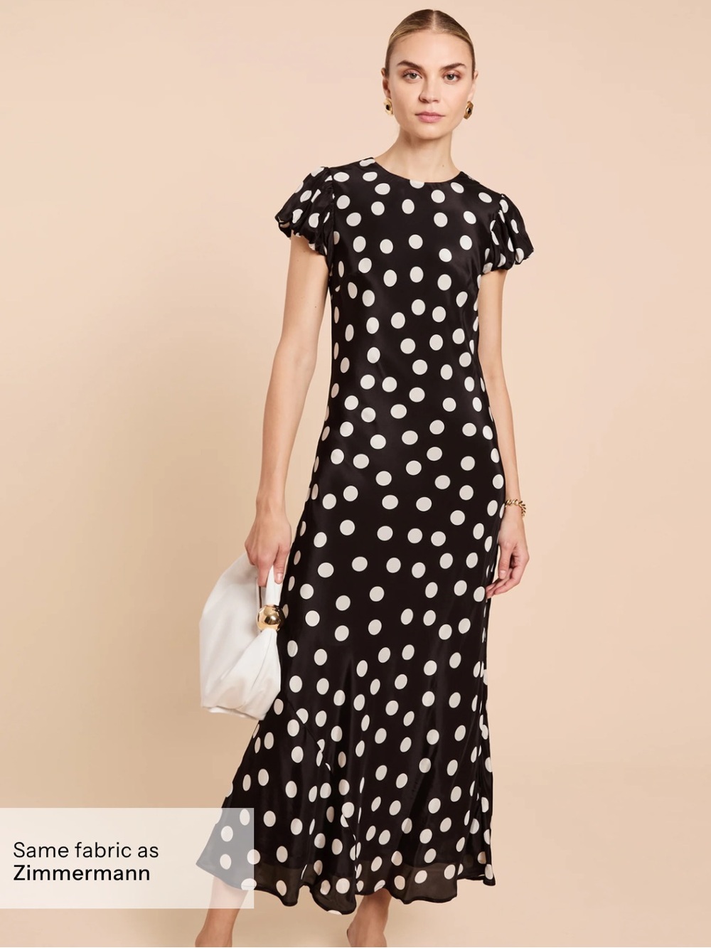 Classic polka dots meet a sleek, feminine silhouette Kourt Bibi Dress Size 0 NWT